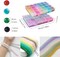 【2 Pack】 More Than 1300PCS Round Glass Beads for Jewelry Making,48 Colors 8mm Crystal Beads for Bracelets Jewelry Making and DIY Crafts, 2 Box Round Beads Suitable for Beginners. (Solid+Printing)